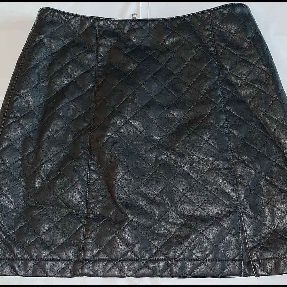 Faux Leather Skirt